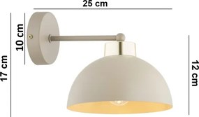 Brilagi - Lampada da parete MOON 1xE27/60W/230V beige/oro