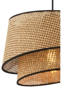 Lampadario a sospensione con cavo BARETTE 1xE27/60W/230V marrone/nero