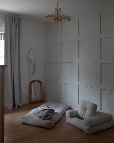 Poltrona pieghevole per bambini con sgabello Creamy Mini Cube - Karup Design