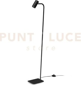 Ginger lampada da terra nera 1 luce attacco gu10 lampadina inclusa