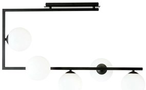 Lampadario da Soffitto SOMA 5 Black Grafite e Black White E14 Colore Grafite