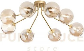 Plafoniera honey oro 8 luci attacco g9 88,4x80,8x28cm in metallo e ...