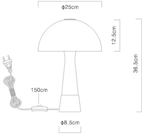 Globo 51570114 - Lampada da tavolo PAULIN 1xE27ILLU/40W/230V verde