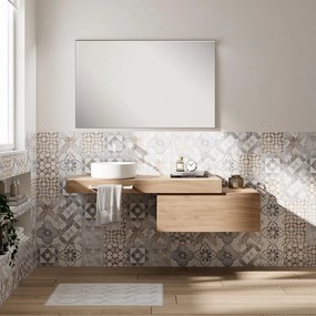 Mobile da bagno sotto lavabo Step rovere L 80.3 x H 30 x P 46 cm 1 cassetto, lavabo non incluso