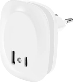 Ledvance- Lampada notturna LED con sensore e spina integrata e USB LUNETTA LED/12,5W/230V