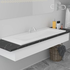Lavabo Da Incasso 101x39,5x18,5 Cm İn Ceramica Bianco /
