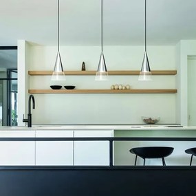 Ideal Lux - Lampadario LED a sospensione con filo CONO 1xGU10/7W/230V diametro 15 cm cromo