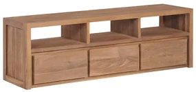 Mobile Porta Tv İn Teak Con Finitura Naturale 120x30x40cm /
