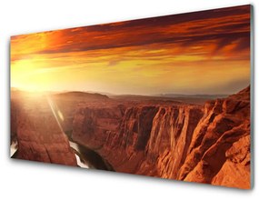 Quadro su vetro acrilico Paesaggio del Grand Canyon 100x50 cm