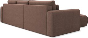 Divano angolare rosa allungabile/con contenitore (con penisola a sinistra/con chaise lounge) Kapua – Makamii