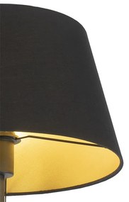 Lampada da terra nera con paralume nero e braccio regolabile - Ladas Deluxe