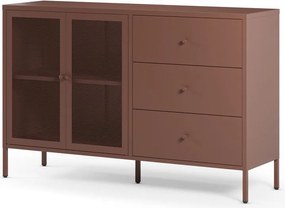 Cassettiera burgundy in metallo 140x90x40 cm Fayna – Marckeric