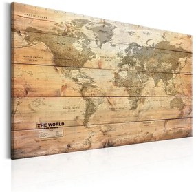 Quadro  World Map: Boards  Larghezza x Altezza Home decor 120x80