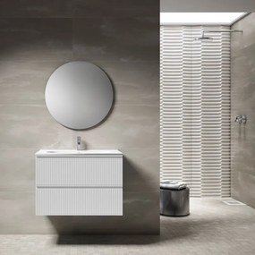 Mobile sottolavabo e lavabo Ares neve L 80 cm