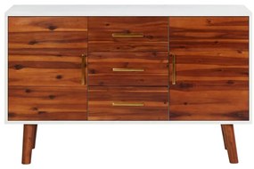 Credenza 110x35x70 cm in legno massello di acacia e mdf