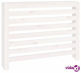 vidaXL Copertura Termosifone Bianca 108,5x19x84 cm Legno Massello Pino