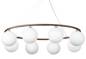 Miira 8 Oval Lampadario Dark Bronze/Opal - Nuura