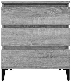 Credenza grigio sonoma 60x35x70 cm in legno multistrato