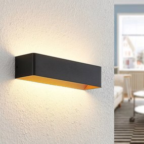 Arcchio Applique a LED Karam, 37 cm, nero, metallo, up/down