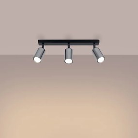 Sollux SL.1368 - Faretto WINX 3xGU10/10W/230V nero/cromo