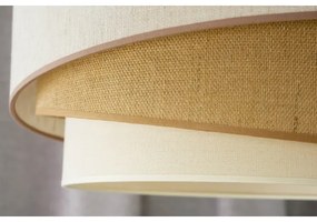 Duolla - Lampadario a plafone KOBO 1xE27/15W/230V diametro 45 cm beige/marrone/bianco