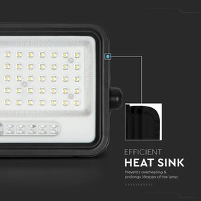 Faretto solare dimmerabile a LED 100W/3,2V IP65 5000 mAh nero + telecomando