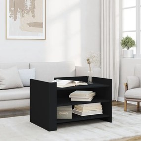Tavolino Da Salotto Nero 80x50x50 Cm İn Legno Multistrato /