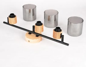 Brilagi - Faretto HYGGE 3xE14/15W/230V legno di caucciù/fumé