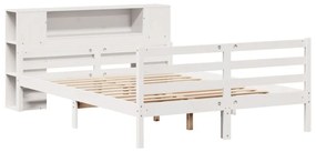 Letto libreria senza materasso bianco 150x200 cm legno di pino