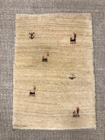 Gabbeh Tappeto persiano 60x40 Beige (Iran) Annodato A Mano