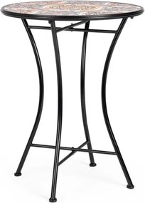 Set Bistrot Tavolo Mosaico 60 Cm Con 2 Sedie Pieghevoli Santorini Bizzotto