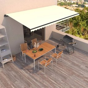 Tenda Da Sole Retrattile Manuale 600x350 Cm Crema /