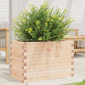 Fioriera Da Giardino 70x40x45,5 Cm İn Legno Massello Di Pino /