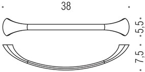 Colombo Link B2409 portasciugamani 38 cm Cromo