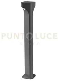 Ges942- paletto led 4000k 501lm 11w grigio antracite ip65 80cm