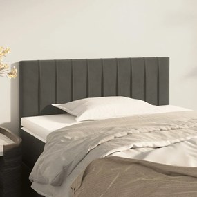 Testiera Grigio Scuro 100x5x78/88 Cm İn Velluto /