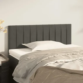 Testiera Grigio Scuro 100x5x78/88 Cm İn Velluto /