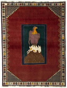 Gabbeh Tappeto persiano 170 x 130 Rosso (Iran) Annodato A Mano