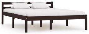 Giroletto Senza Materasso Marrone Scuro 140x200 Cm Legno Pino /