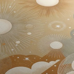 Quadro su tela – Sole cosmico tra le nuvole dei sogni