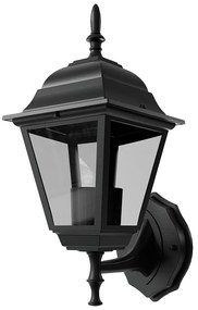 Applique Lanterna da Esterno E27 IP54 Nera - Serie ALFIERI 1A