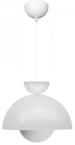 Lampadario bianco con paralume in metallo ø 25 cm Arta – Opviq lights