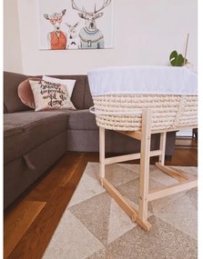 Ahojbaby Cavalletto a dondolo per cesta di Mosè per bambino Rocking Baby non laccato