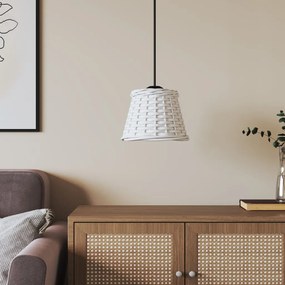 Paralume Da Soffitto Bianco Ø15x12 Cm İn Vimini /