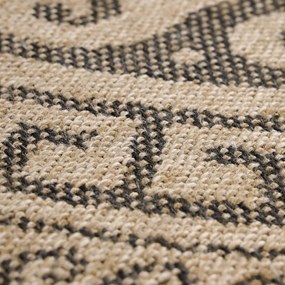 Tappeto rotondo per esterni nero e beige ø 120 cm Comilla - Ayyildiz Carpets