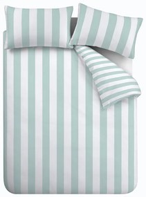 Set copripiumino e federa color menta per letto matrimoniale e per letto esteso 230x220 cm Cove Stripe – Catherine Lansfield