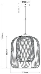 Globo 15965H1 - Lampadario a sospensione con cavo DICHTI 1xE27/40W/230V Ø 35 cm