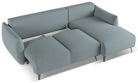 Divano angolare azzurro (con penisola a destra) Malie – Makamii