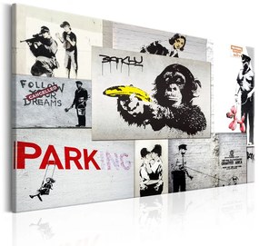 Quadro Banksy  Police Fantasies  Colore Nero, Dimensioni e Misure 120x80