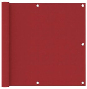 Paravento Da Balcone Rosso 90x500 Cm İn Tessuto Oxford /